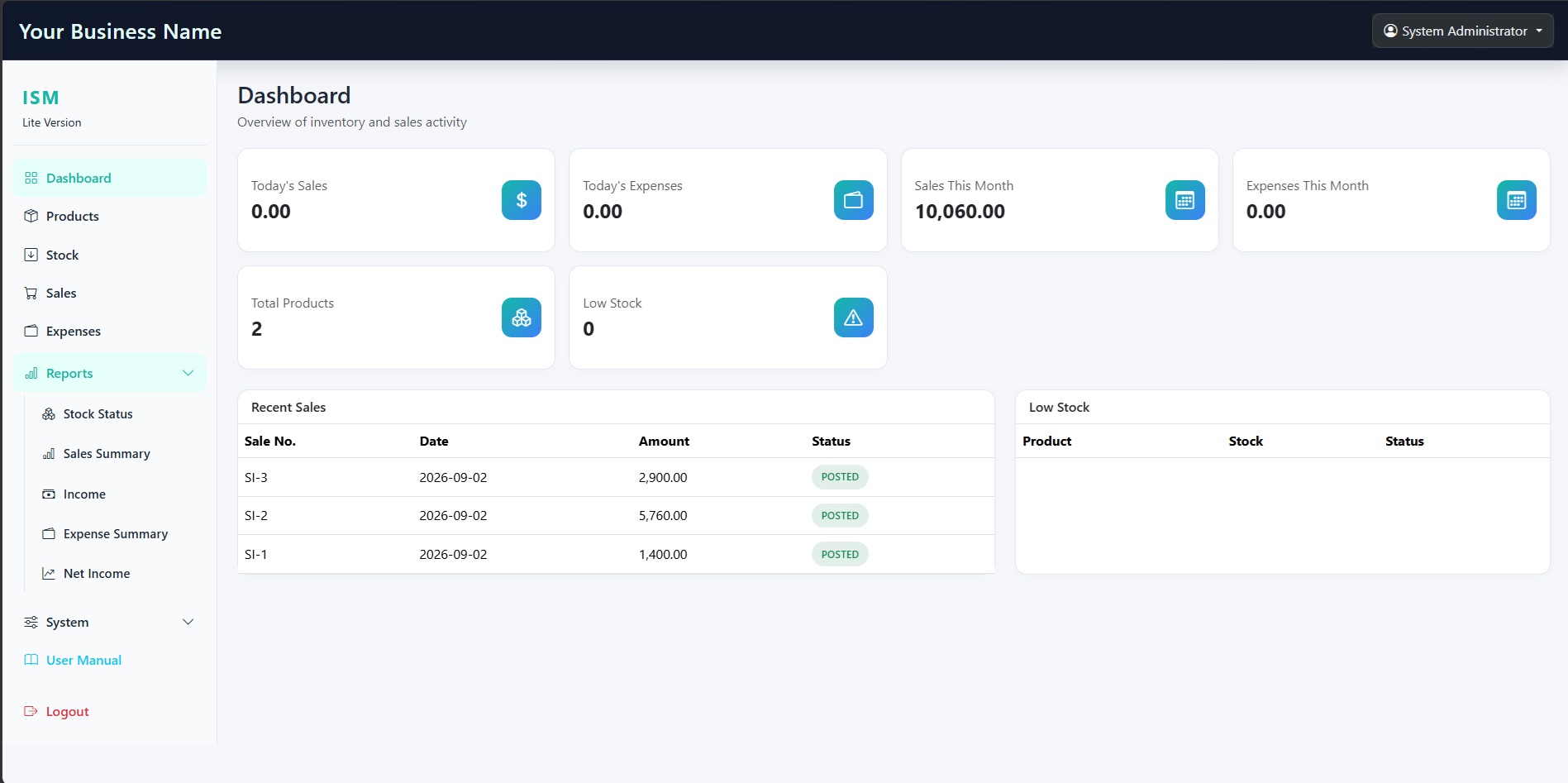 Inventory and Sales Monitoring Lite Screenshot